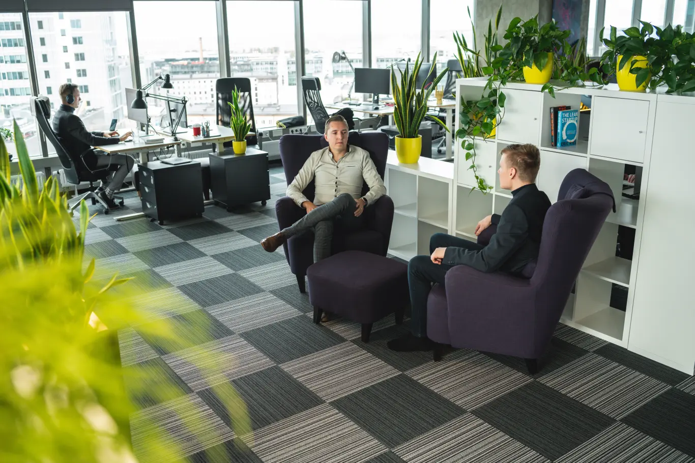 NuWare team members working together
